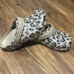 CROCS Leopard Print Mules